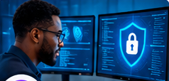 Spécialiste supervisant la cybersécurité
